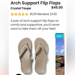 Archies arch support flip flops